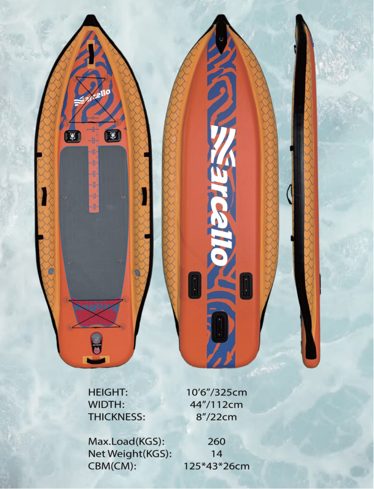 Angling 10'6 Pro Fishing Inflatable Paddle Board