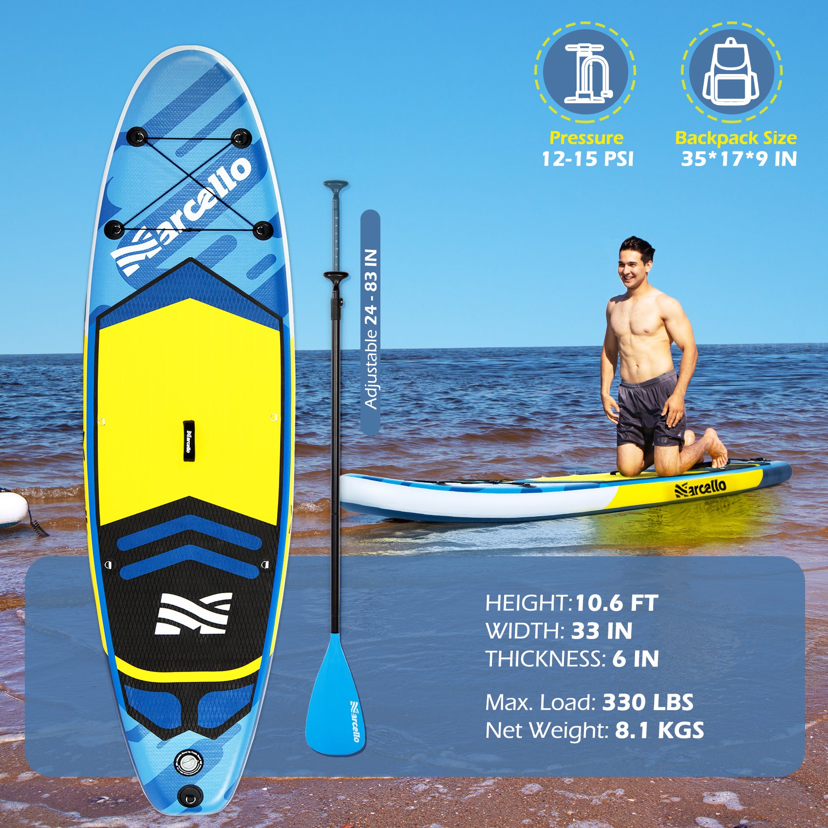 WAVES 10'6'' Inflatable Paddle Board