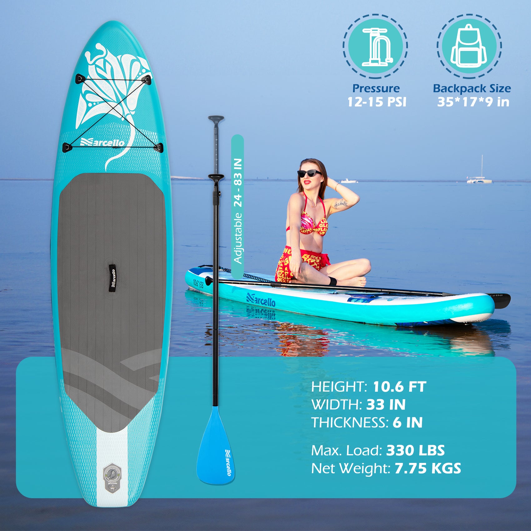 TIDE 10'6'' All Around Inflatable Paddle Board