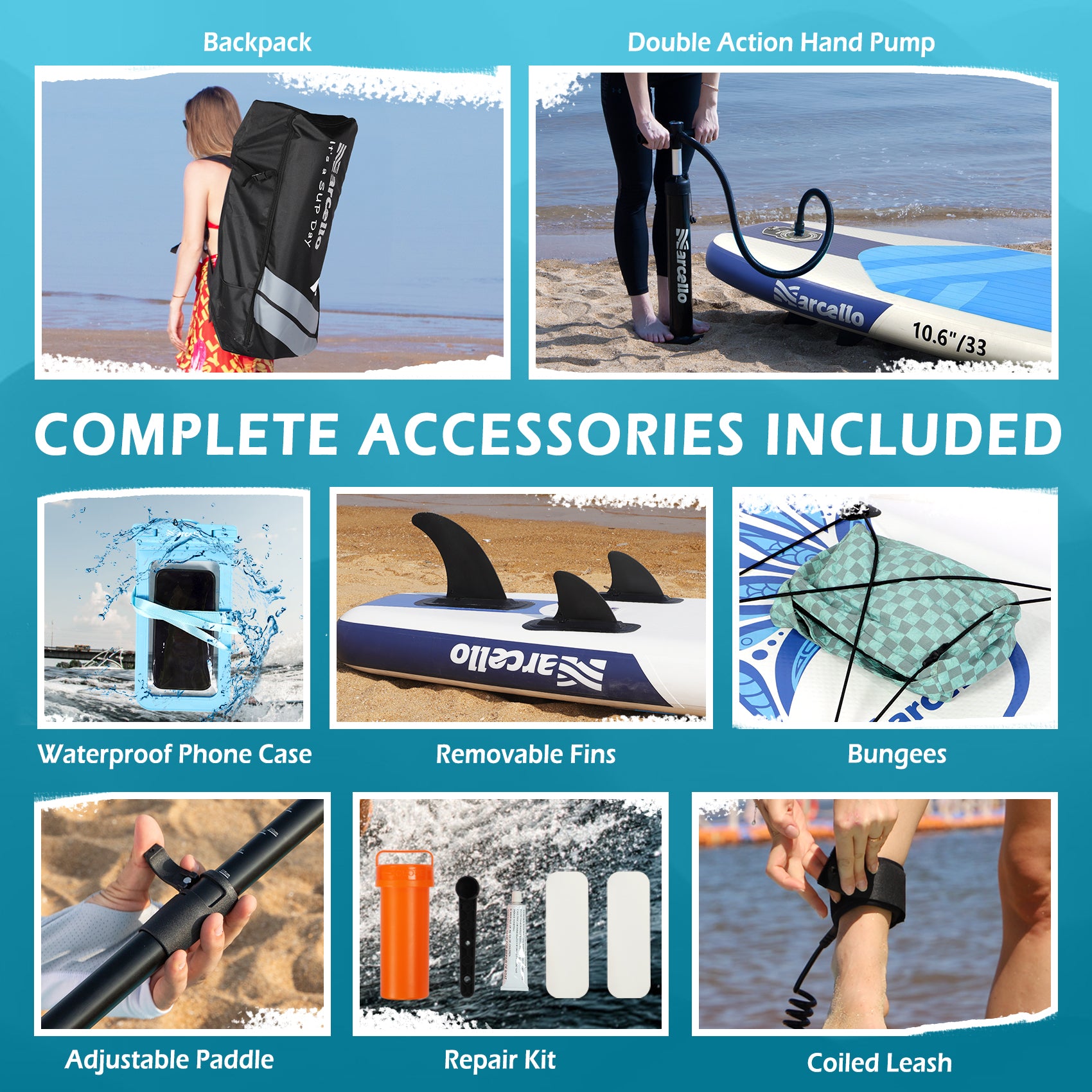 OCEAN 10'6'' All Around Inflatable Paddle Board