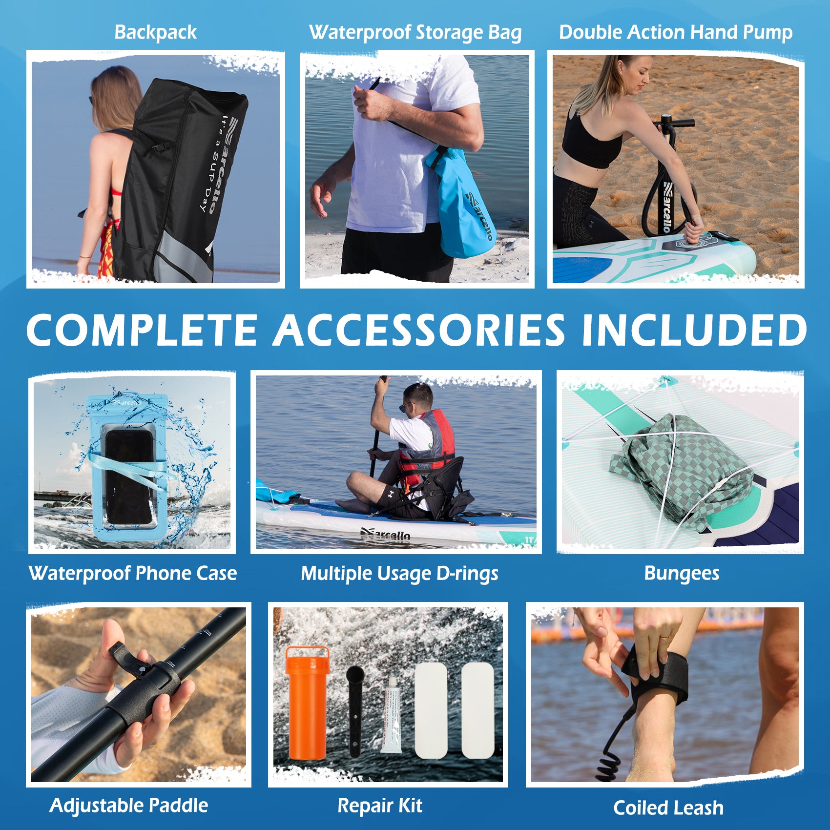 VERDANT 11' All Around Inflatable Paddle Board