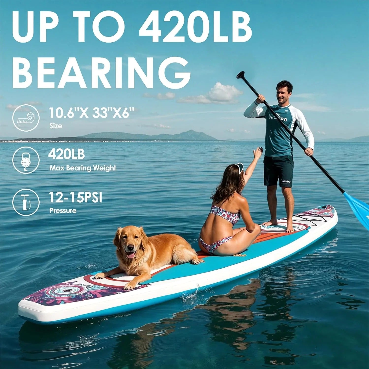 Harmony 10’6 All Around Paddle board, 33" Ultra-Wide
